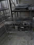 * 4 shelf wire racking. 1060w x 460d x 1370h