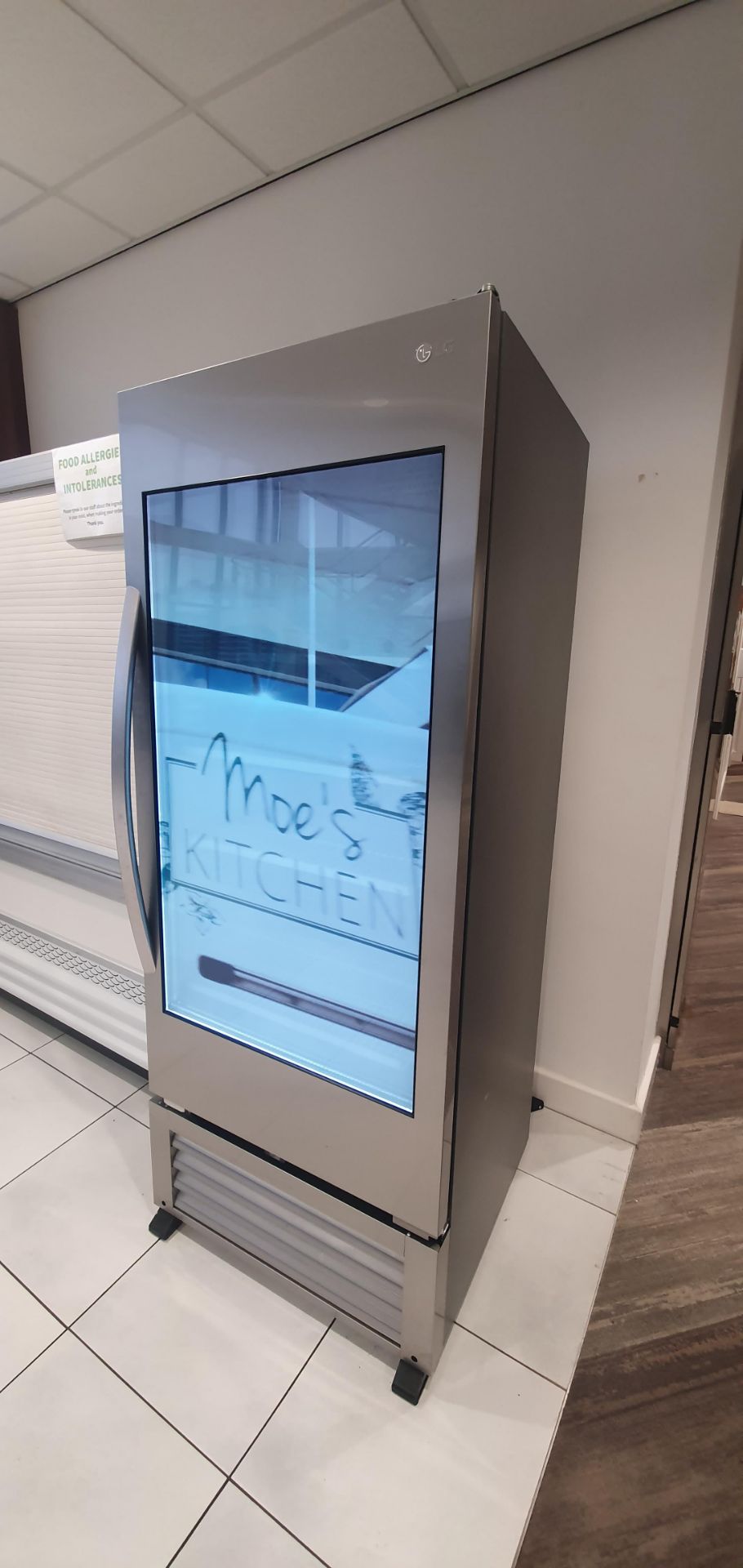 * Brand new - cancelled order - digital video advertising LG fridge - model no - 49WEC. RRP £4800. - Image 4 of 9