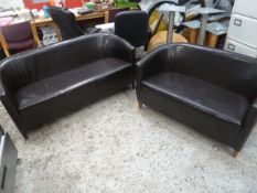 * 2 x brown sofa's - 2 seater and 3 seater