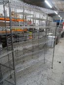 * 5 shelf wire racking. 1510w x 450d x 2140h