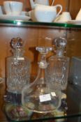 Three Glass Decanters