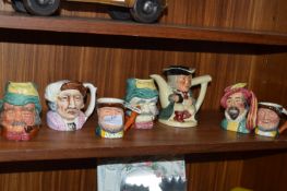 Seven Miniature Character Jugs