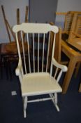 Cream Painted Rocking Chair