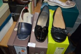 Three Pairs of Ladies Shoes Size: 3 (New Hotters a