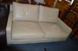 Deep Seated Two Seat Leather Sofa