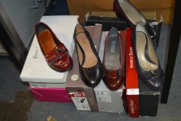 Five Pairs of Ladies Shoes Size: 3 (New or Part Wo