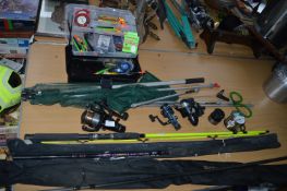 Fishing Tackle Including Two Shakespeare Rod and a