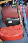 Samsonite Suitcase, Red Holdall, Briefcase and Two