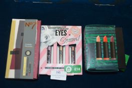 Three Cosmetics Packs by Boots No.07, Soap & Glory (new & unused)
