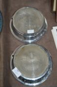 Pair of Vintage Chrome Ships Lights