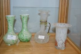 Four Vintage Glass Vases