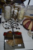 Decorative Candles, Mirrors, and Lamp Bases etc.