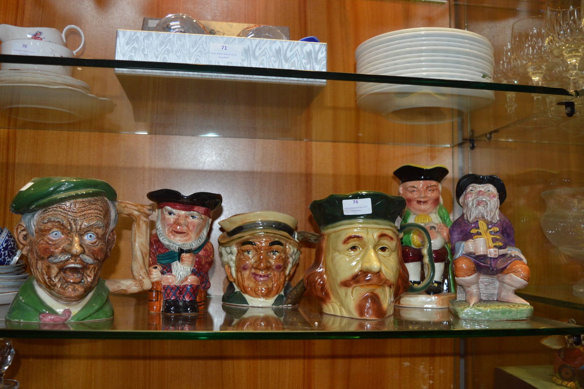 Six Large Toby Jugs and Character Jugs