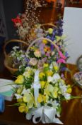 Basket of Artificial Flowers