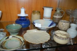 Studio Pottery Vases, Dishes, etc. Including Bever
