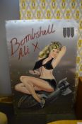 Bombshell Ali Hand Panted Aluminium Aircraft Replica Sign