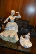 Wedgwood Figurine - Little Bo Peep, and a Small Ro