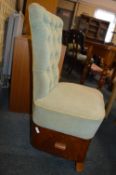 Retro Bedroom Chair with Drawer