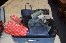 Suitcase Containing Ladies Handbags