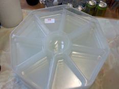 *plastic snack trays with lids x 10