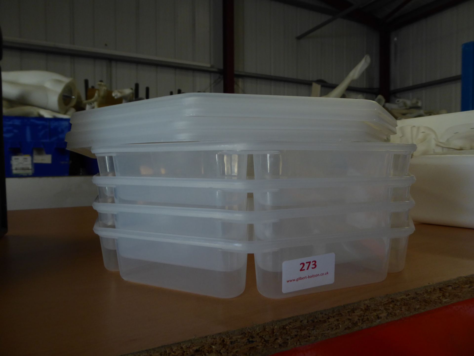 * 4 x snack trays with lids - Image 2 of 2