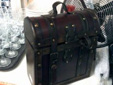 * small pirates treasure chest with some 'treasure' inside