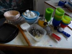 *misc. bakery items - bowls, mixing bows, chocolate fondue, sieves, measuring spoons, etc.