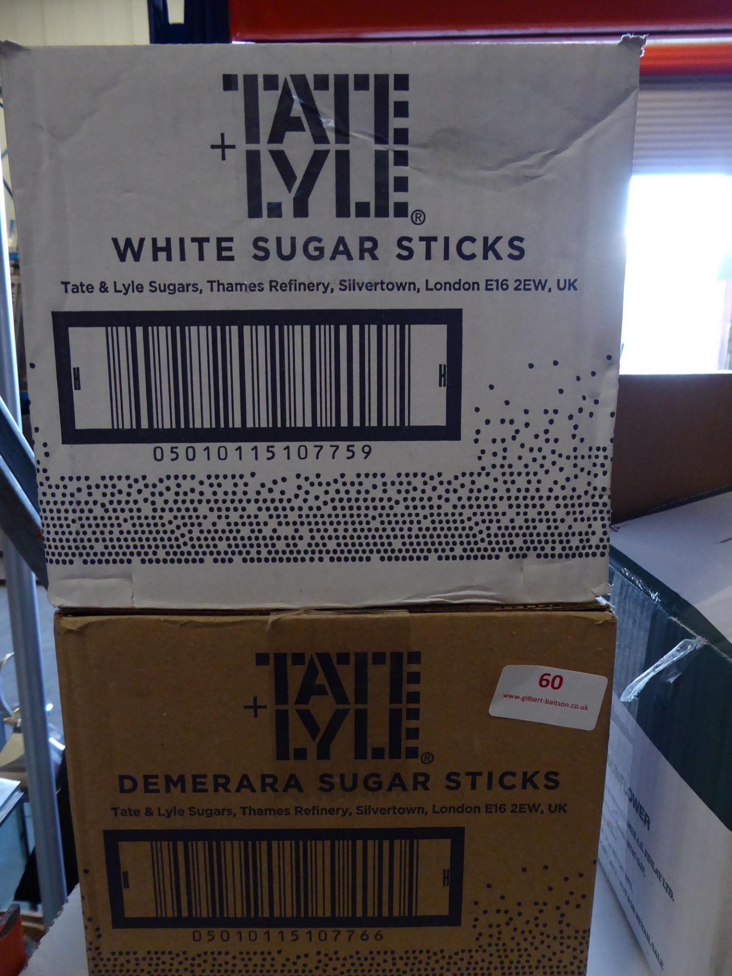 *2 x 2.5kg sugar sticks - 1 x white, 1 x brown