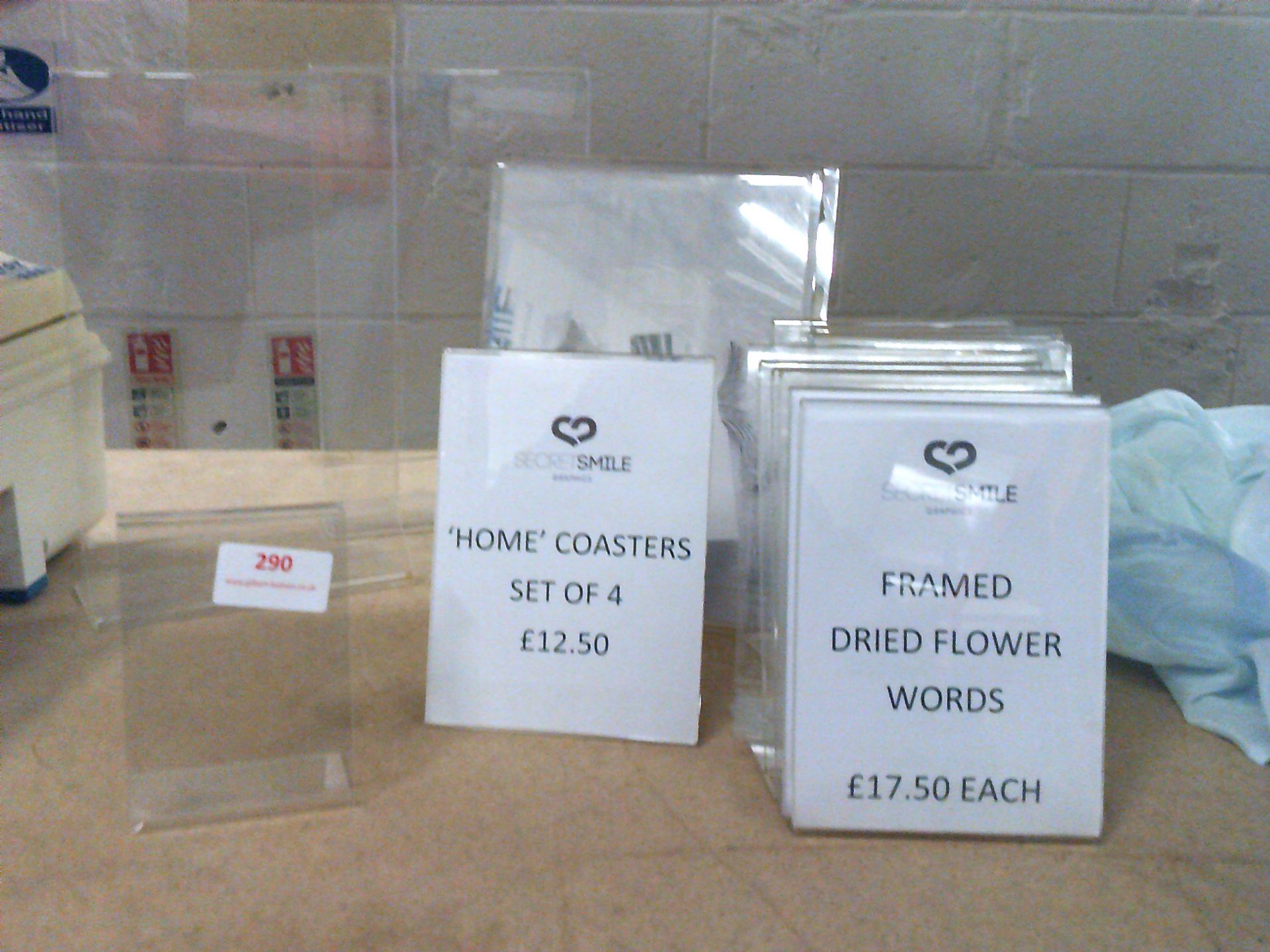* acrylic POS stands x 15 various sizes
