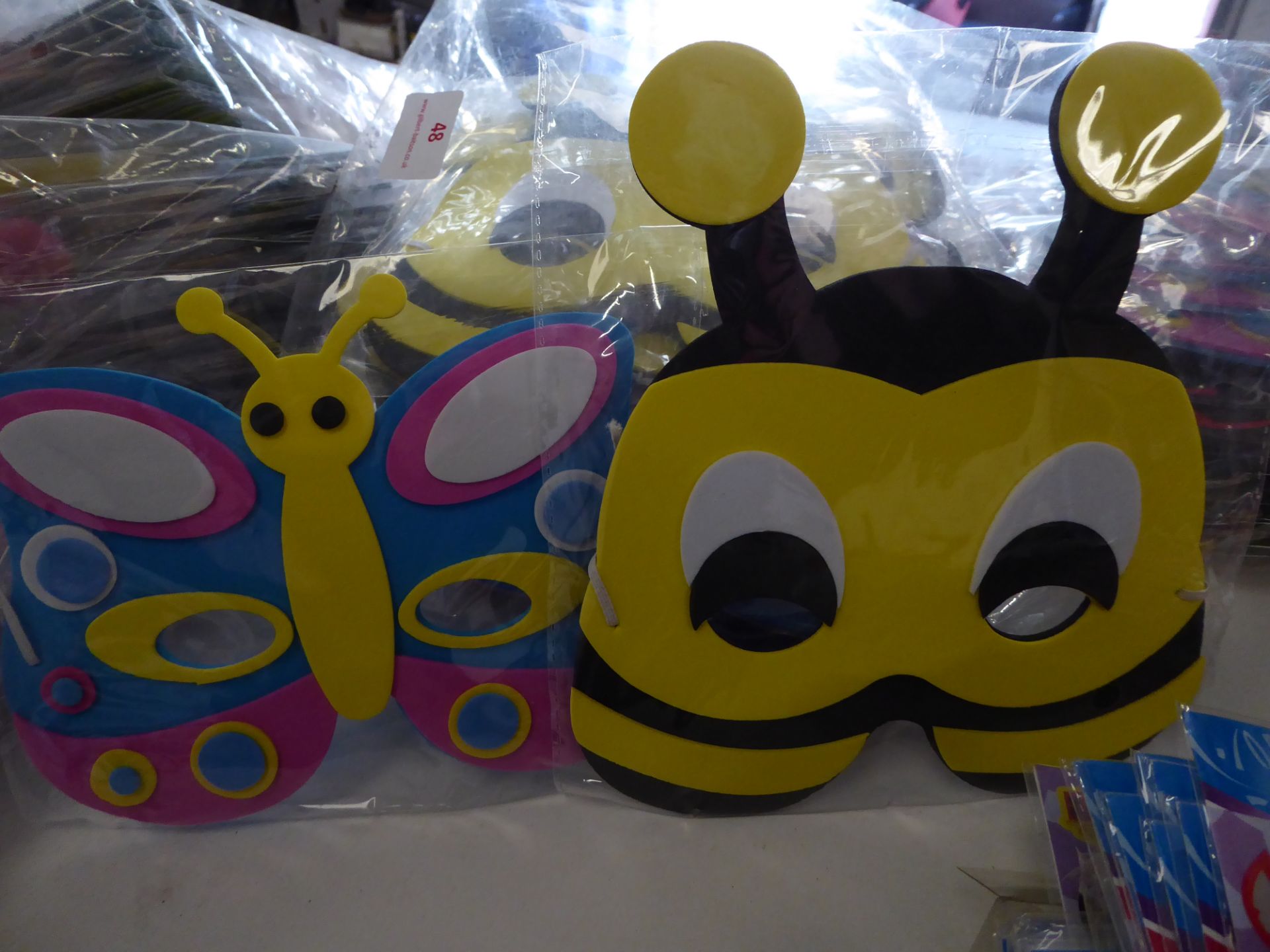 *foam kids character masks - bee's/butterfly/ladybirds