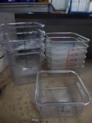 * 10 x plastic measuring tubs - various sizes