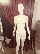 * mannequin - white/female/glass stand