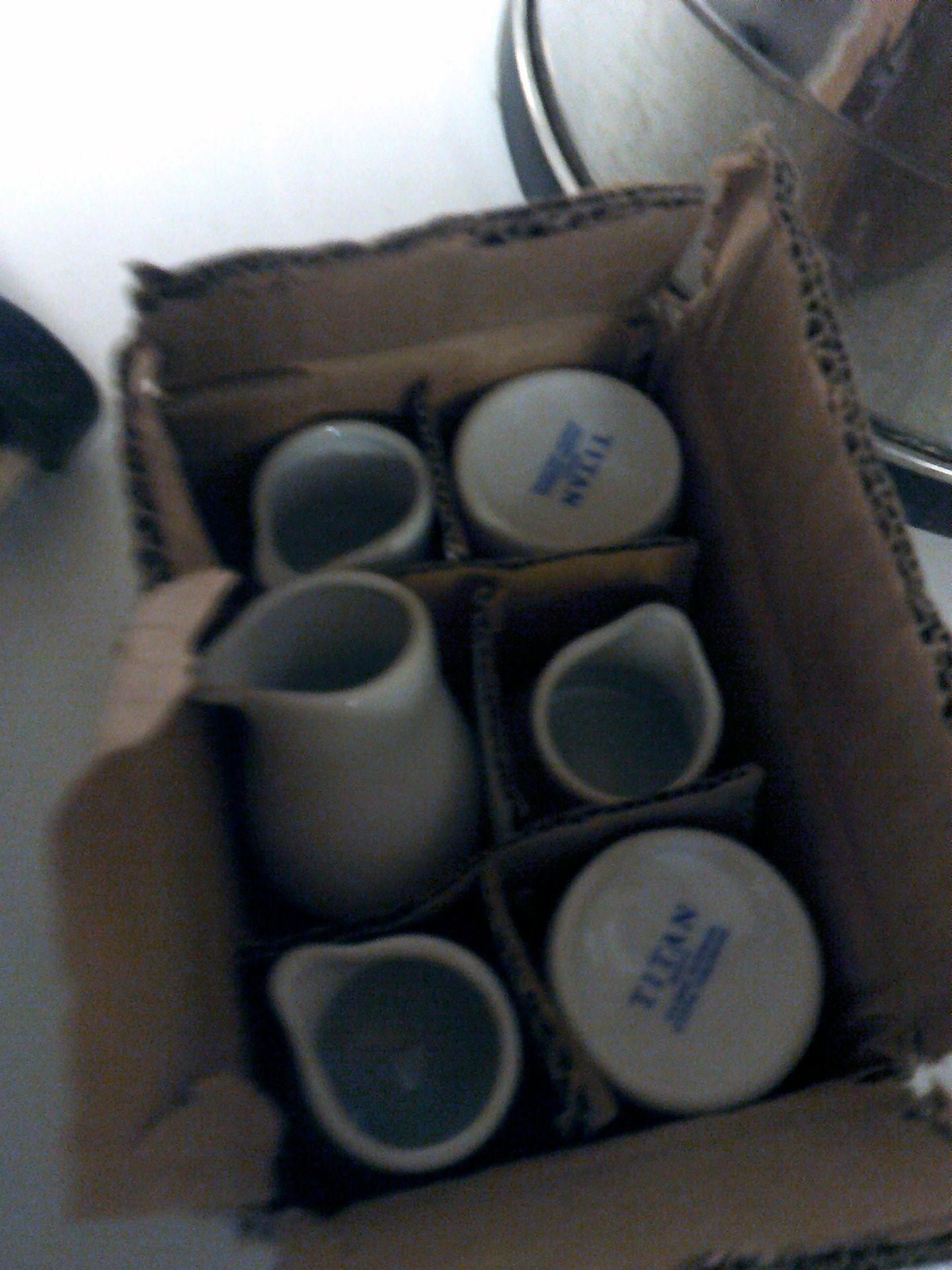 * boxed white milk jugs x 6 - Image 2 of 2