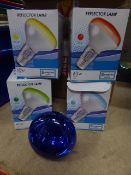 * 12 x coloured bulbs - red/blue/green/yellow. ES-E27