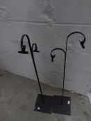 * 2 x decorative black stand with 2 x clips on each. 970h