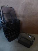 * 12 x small black wire shopping baskets