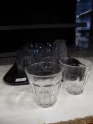 * 18 x dimpled water glasses