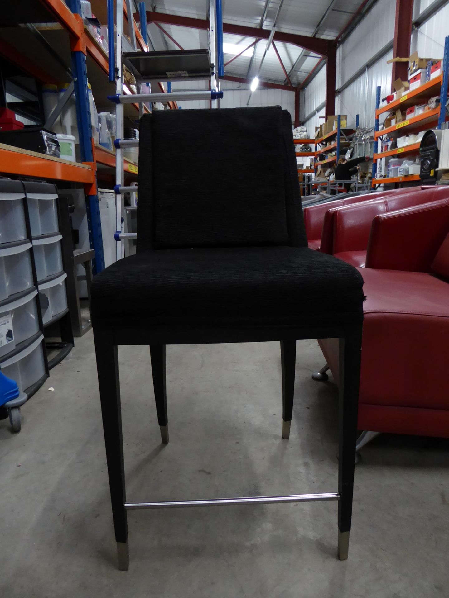 * 2 x black low level stools