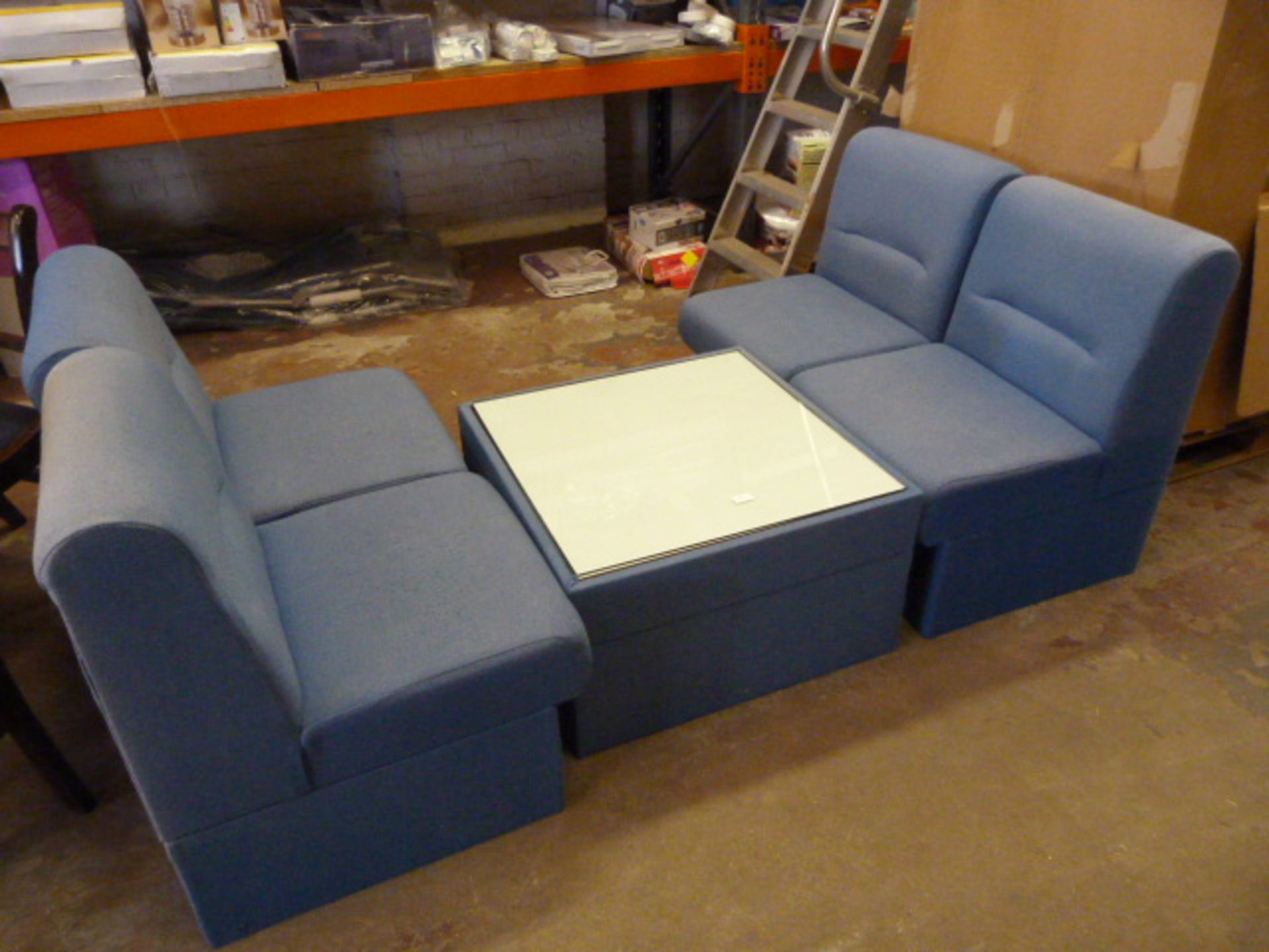 *Office Coffee Table and Four Upholstered Chairs