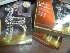 *Four LED Light Up Reindeers (AF)