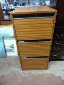 *Three Drawer Wood Effect Filing Unit