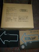 *Box of 4 Blue Arrow Glass Neon Inserts