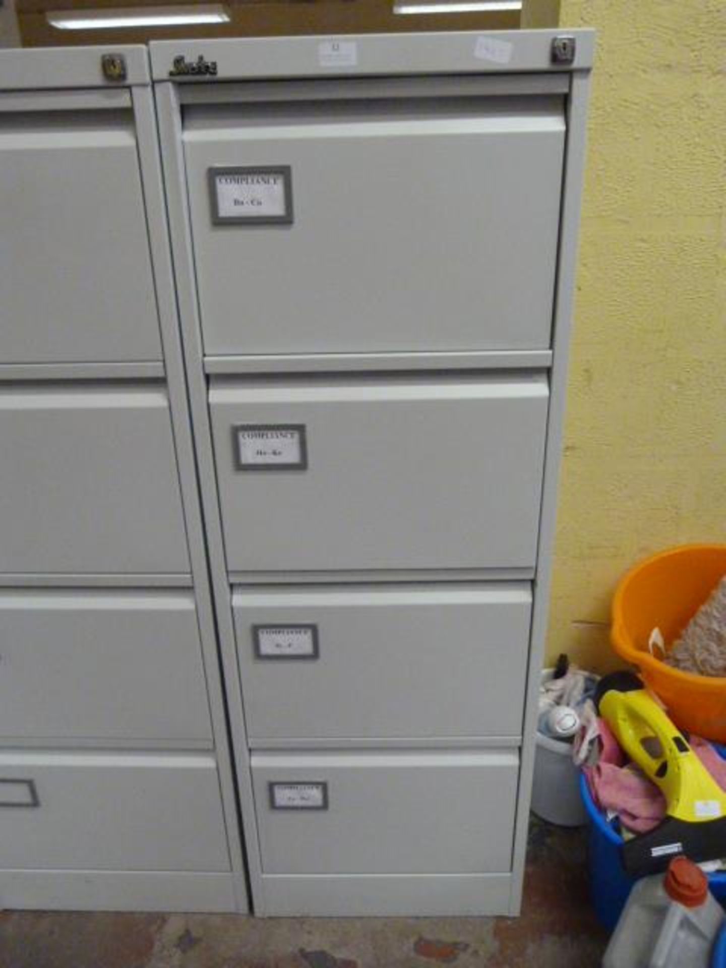 *Silverline Metal Four Door Filing Cabinet