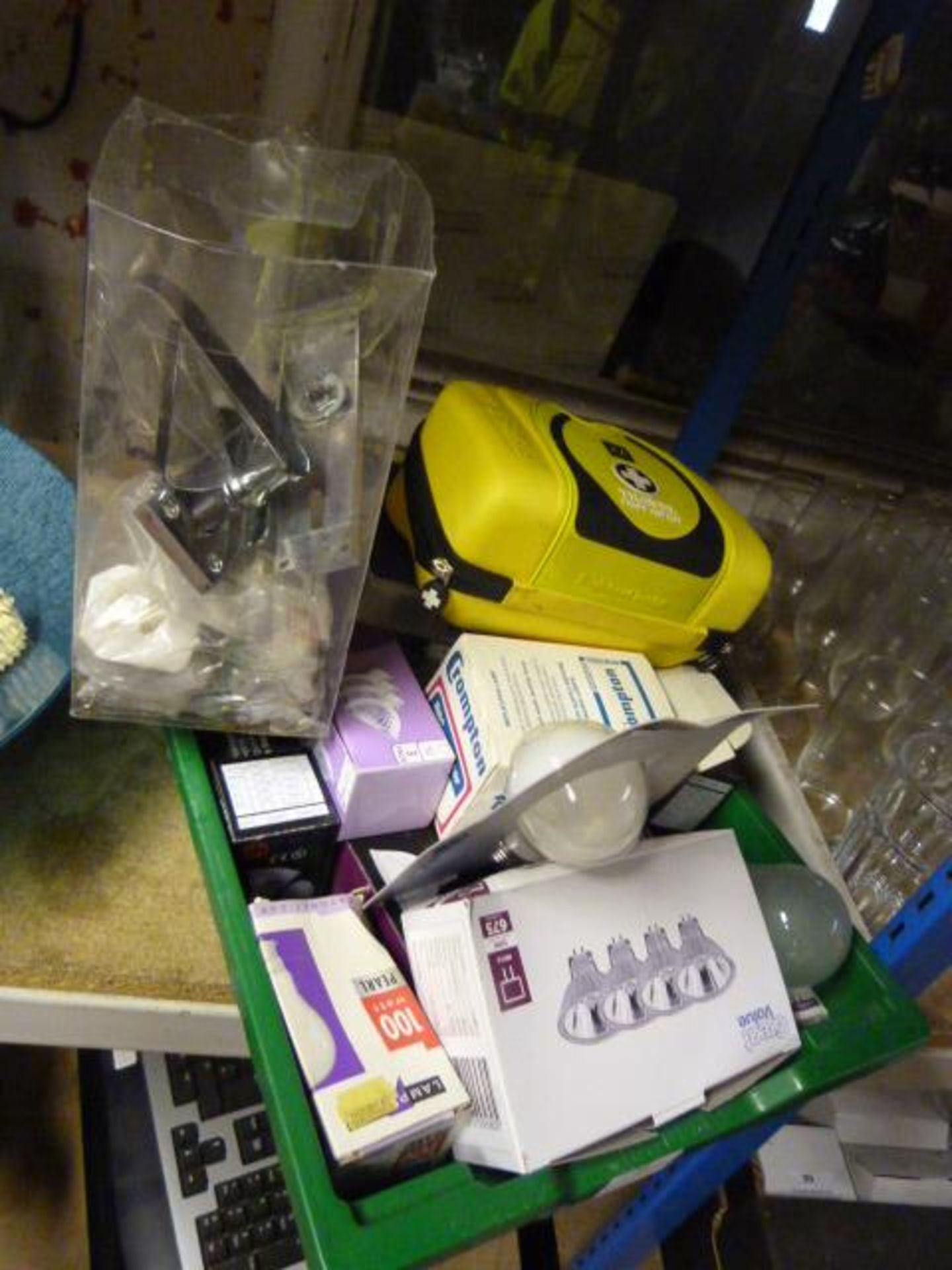 *Mixed Lot Including First Aid Kits, Assorted Light Bulbs and Door Furniture