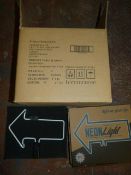 *Box of 4 Blue Arrow Glass Neon Inserts