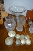 Glass Vases, Fruit Bowl, Tealight Holders, etc.