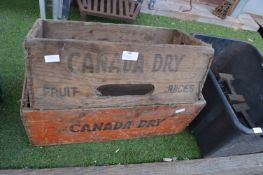 Two Vintage Canada Dry Wooden Crates