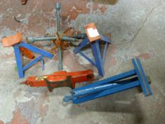 Pair of Axel Stands, Two Jacks and a Spider Wheel Brace