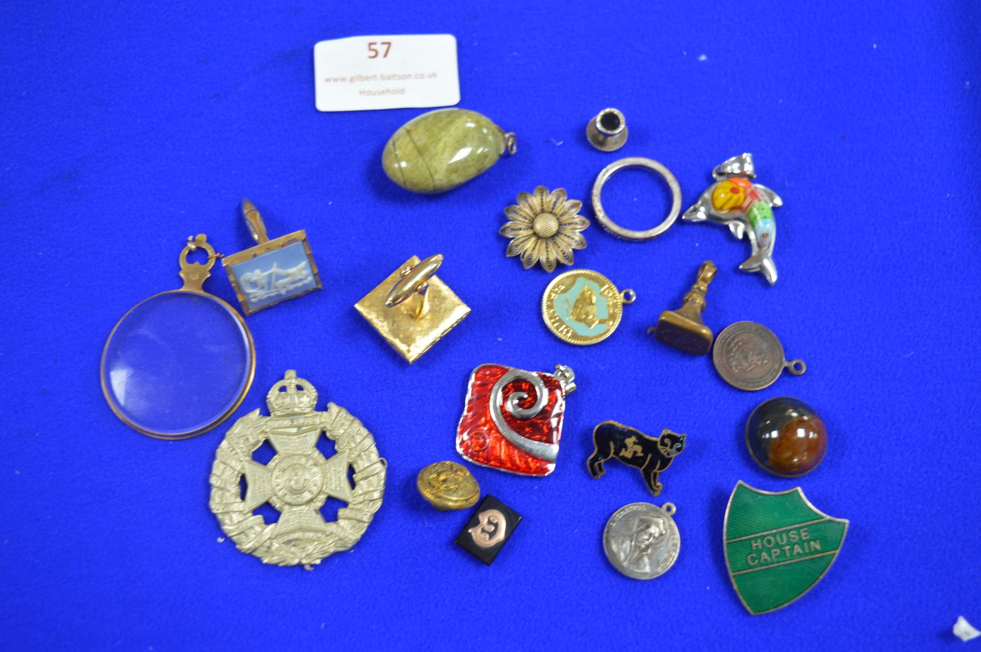 Badges, Brooches, Cufflinks, Pendants, etc.