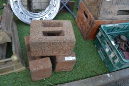Three Large Cast Iron 20kg Weights